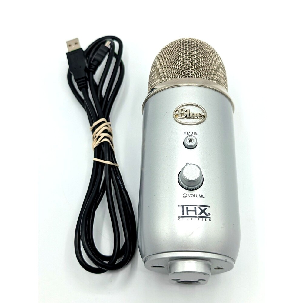 Blue Yeti USB Microphone Grey No Stand - Tested & Working - With USB Cable